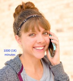 1000 (1K) minutes Prepaid Phone Calling Card for US 1